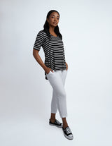 Tory Top elbow length sleeves - stripes
