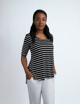 Tory Top elbow-length sleeves - solid colors