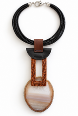 Raw Joy Klara necklace neutral & brown