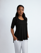 Tory Top elbow-length sleeves - solid colors