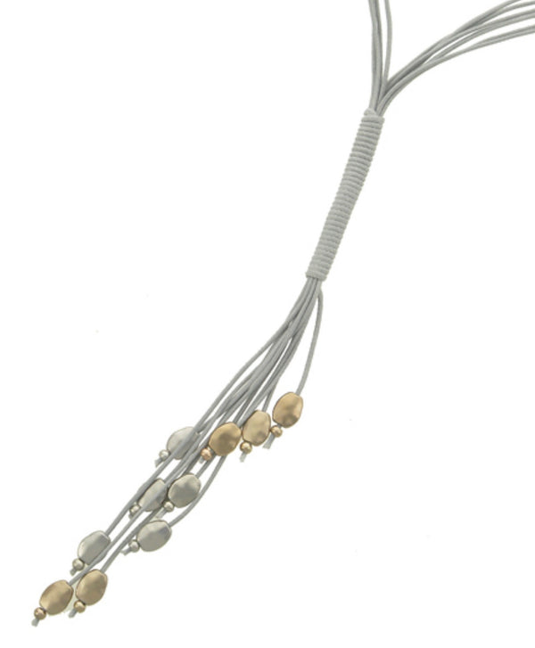 Lucy long necklace - grey